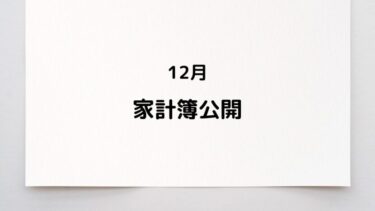 12月の家計簿を公開します！年明け１発目にやったことも紹介します